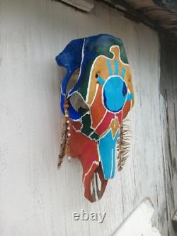 On Sale? Cow Skull one of kind signed by Artist Thunderbird Free Shipping