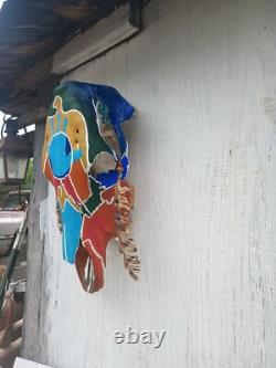 On Sale? Cow Skull one of kind signed by Artist Thunderbird Free Shipping