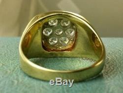 One Of A Kind 14k Dimaond (2tcw) Masonic Ring Best Looking And In Style Sz13.75