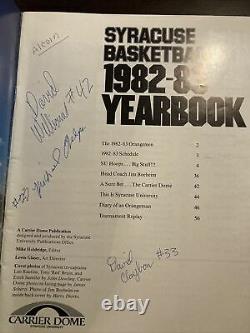 One Of A Kind 1982/83 Signed Syracuse Orange Basketball Yearbook Rautins Bruin +