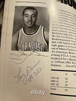 One Of A Kind 1982/83 Signed Syracuse Orange Basketball Yearbook Rautins Bruin +