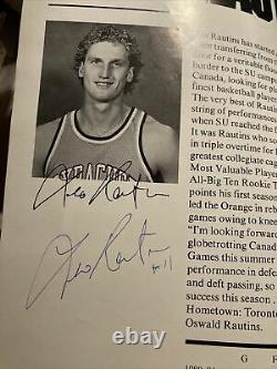 One Of A Kind 1982/83 Signed Syracuse Orange Basketball Yearbook Rautins Bruin +