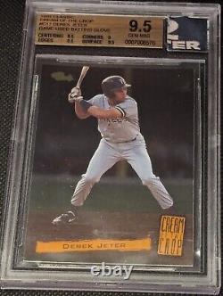 One Of A Kind 1994 Derek Jeter -cream Of The Crop Game Used -bgs -9.5 + Topps Rc