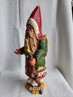 One Of A Kind 1995 Harmonius Musical Handcarved Father Christmas Paul Bolinger