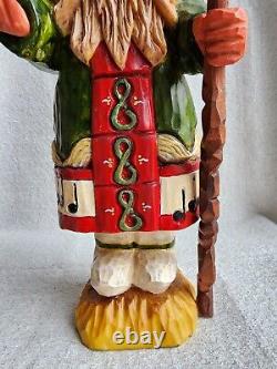 One Of A Kind 1995 Harmonius Musical Handcarved Father Christmas Paul Bolinger