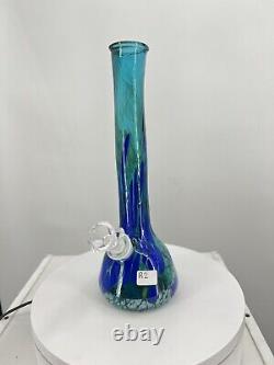 One Of A Kind 9 Blue Glass Bullet Bong Signed date