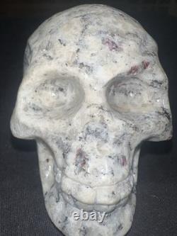 One Of A Kind Amandine Garnet & Pyrite Skull. 1.3 pounds