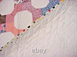 One Of A Kind Antique Bow Tie Quilt Graphic Clean Bright Art Deco