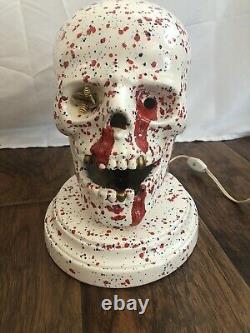 One Of A Kind Atlantic Mold Ceramic Humane Skull Head Lamp Table Light Halloween