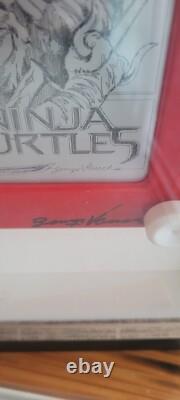One Of A Kind Authentic Autographed Sketch/Drawing/Shadow Box Etch-A-Sketch