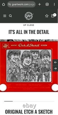 One Of A Kind Authentic Autographed Sketch/Drawing/Shadow Box Etch-A-Sketch