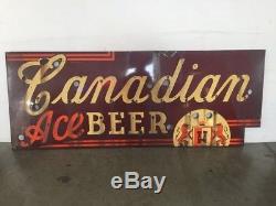 One Of A Kind Canadian Ace Porcelain Neon Beer Sign (no Neon) From Chicago