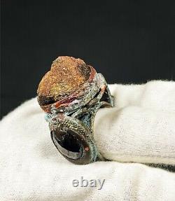 One Of A Kind Egyptian Ring made from copper with amazing Natural Healing stone