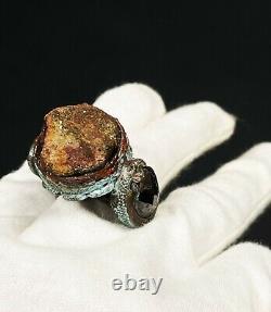 One Of A Kind Egyptian Ring made from copper with amazing Natural Healing stone
