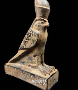 One Of A Kind Falcon-Headed God HORUS wearing double Crown of Egypt