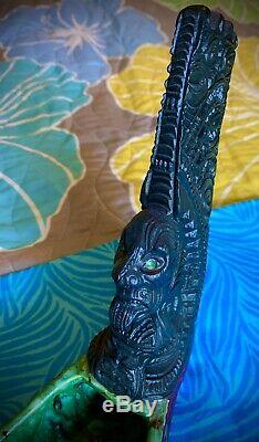 One Of A Kind Geckoz South Sea Arts Waka Autearoa War Canoe Tiki Mug Drink Bowl