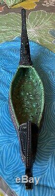 One Of A Kind Geckoz South Sea Arts Waka Autearoa War Canoe Tiki Mug Drink Bowl