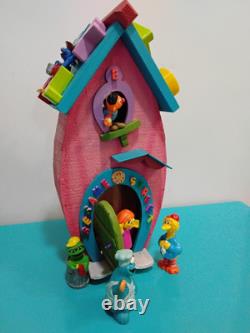 One Of A Kind Handcrafted Vintage Sesame Street Wooden House With RARE JULIA