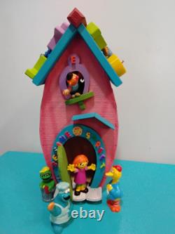 One Of A Kind Handcrafted Vintage Sesame Street Wooden House With RARE JULIA