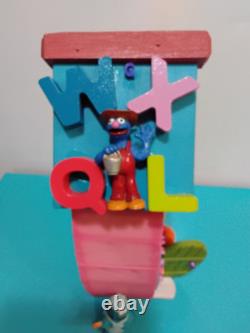 One Of A Kind Handcrafted Vintage Sesame Street Wooden House With RARE JULIA