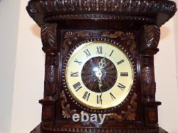 One Of A Kind Handcrafted Wood Mantel/Shelf Clock Signed And Dated From Tiraspol