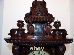 One Of A Kind Handcrafted Wood Mantel/Shelf Clock Signed And Dated From Tiraspol