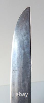 One-Of-A-Kind Hmong (Vietnam) Handmade 10 Knife, Wood handle, Leather Sheath
