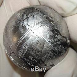 One Of A Kind Huge 44mm, 368 Gm Muonionalusta Etched Sphere