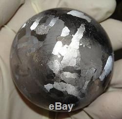 One Of A Kind Huge 54 MM Campo Del Cielo Etched Meteorite Sphere