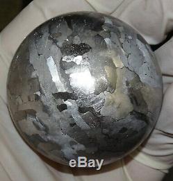One Of A Kind Huge 56 MM Campo Del Cielo Etched Meteorite Sphere