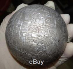 One Of A Kind Huge 85mm, 2770 Gm Muonionalusta Etched Sphere