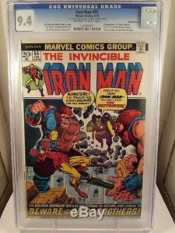 One Of A Kind Iron Man #55 Double Cover Mark Jeweler/diamond Insert Cgc 9.4/9.2