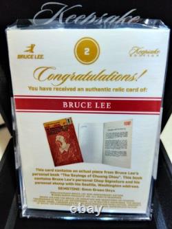 One Of A Kind Keepsake Bruce Lee 50 Anniversary Edition Blue Personal Relic #1/1