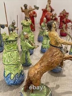 One Of A Kind Kingdom / War vintage paper mache antique Artist True Cahail