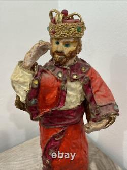 One Of A Kind Kingdom / War vintage paper mache antique Artist True Cahail
