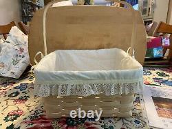 One Of A Kind Longaberger Natural Cake Basket Made For Dave Longaberger