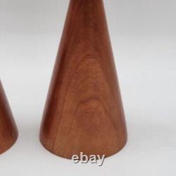 One Of A Kind MCM Styled Hand Turned Wood Candlestick