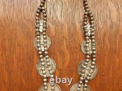 One Of A Kind Navajo Man In Maze Sterling Silver Overlay Squash Blossom Necklace