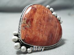 One Of A Kind Navajo Spiny Oyster Shell Sterling Silver Heart Ring