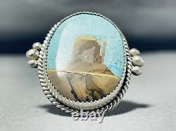 One Of A Kind Navajo Turquoise Sterling Silver Monument Valley Ring