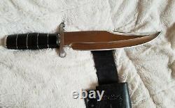 One Of A Kind Norman Bardsley Bowie Knife 18 & Sheath