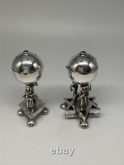 One Of A Kind Pair JUDAICA SPICEBOX BESAMIM Russian 84 Silver 1800, s HEBREW