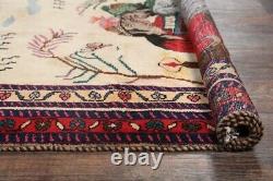 One-Of-A-Kind Pictorial Hafiz Poetry 10x11 Kashmar Oriental Area Rug Collectible