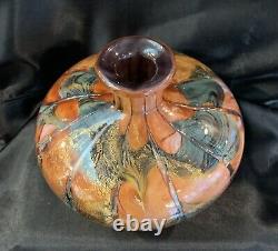 One Of A Kind! Rare Large BRANLY French Art Glass Vase Signed. Beautiful