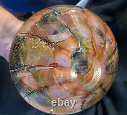 One Of A Kind! Rare Large BRANLY French Art Glass Vase Signed. Beautiful