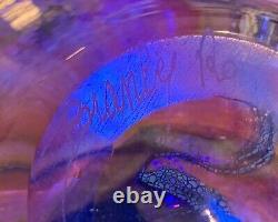 One Of A Kind! Rare Large BRANLY French Art Glass Vase Signed. Beautiful