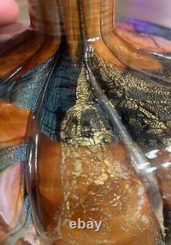 One Of A Kind! Rare Large BRANLY French Art Glass Vase Signed. Beautiful