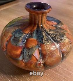 One Of A Kind! Rare Large BRANLY French Art Glass Vase Signed. Beautiful