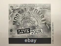 One Of A Kind Rare Vintage 1995 Mortal Kombat Live Tour Original Ad Mat 1