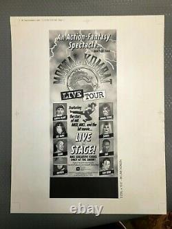 One Of A Kind Rare Vintage 1995 Mortal Kombat Live Tour Original Ad Mat 2